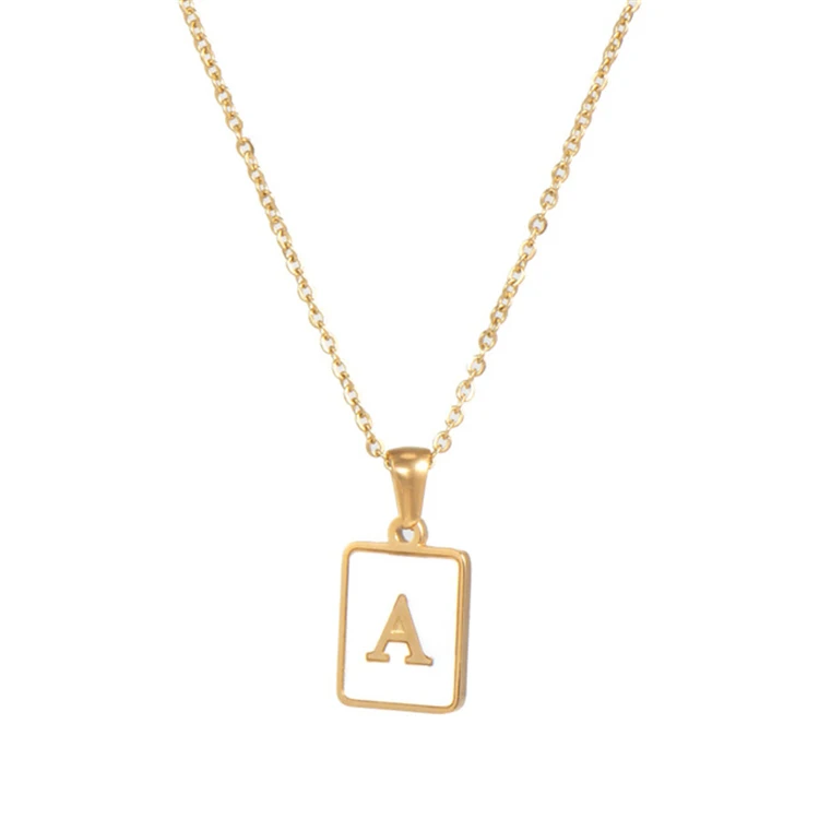 Wholesale Custom 18K Gold Plated Stainless Steel Shell Initial Letter Pendant Necklaces for Women, As picture
Wholesale Custom 18K Gold Plated Stainless Steel Shell Initial Letter Pendant Necklaces for Women, As picture