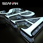 Outdoor Custom Waterproof Illuminated LED Metal Logo Facelit Letters Signage