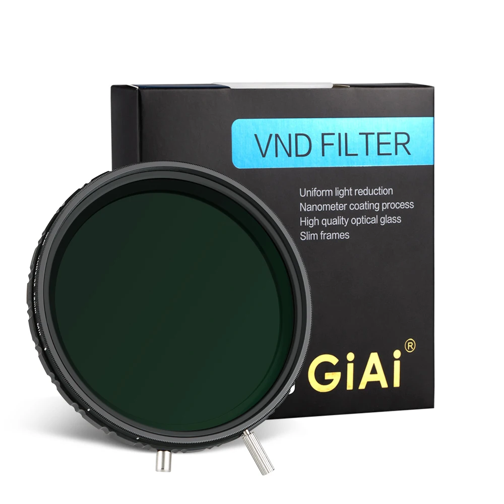 GiAi No Vignetting ND2-32 67mm 77mm 72mm 82mm Variable ND Filter Camera filter
GiAi No Vignetting ND2-32 67mm 77mm 72mm 82mm Variable ND Filter Camera filter