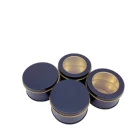 Manufacturers wholesale black flat cover tinplate high-grade packaging box round candle tin can