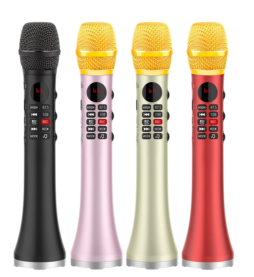 Professional 20W mic Portable Wireless Karaoke Handheld Microphone Speaker Player, Black red pink gold
Professional 20W mic Portable Wireless Karaoke Handheld Microphone Speaker Player, Black red pink gold