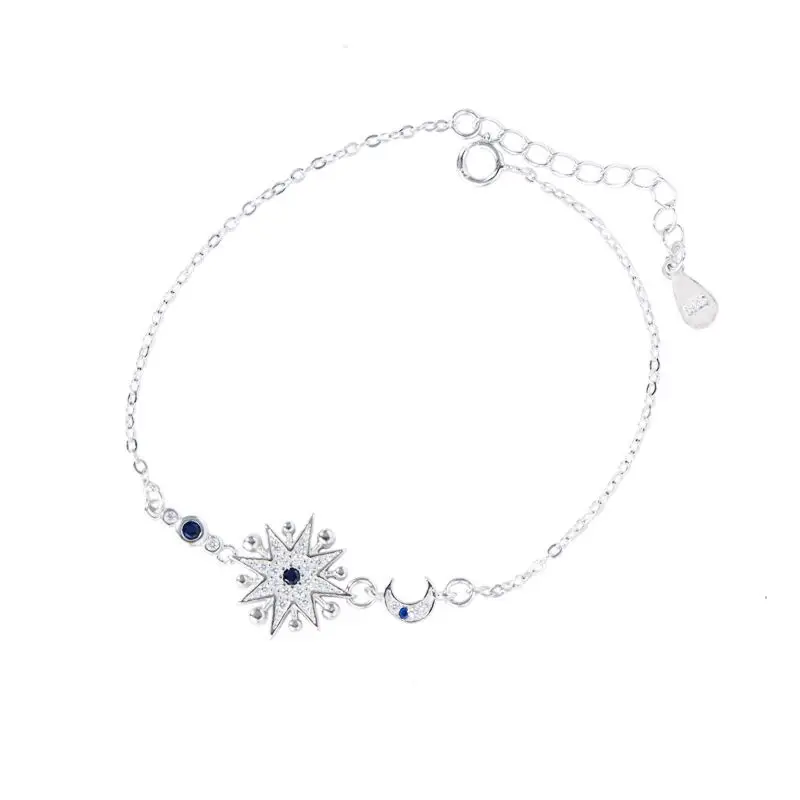 2021 Hot Selling 925 Sterling Silver Jewelry Bracelet Smart Sun Moon Charm Bracelet for Women Girls, Rose gold/ silver
2021 Hot Selling 925 Sterling Silver Jewelry Bracelet Smart Sun Moon Charm Bracelet for Women Girls, Rose gold/ silver