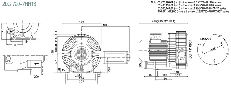 Side Channel Blower, 7.5kW, 10hp - detail 10