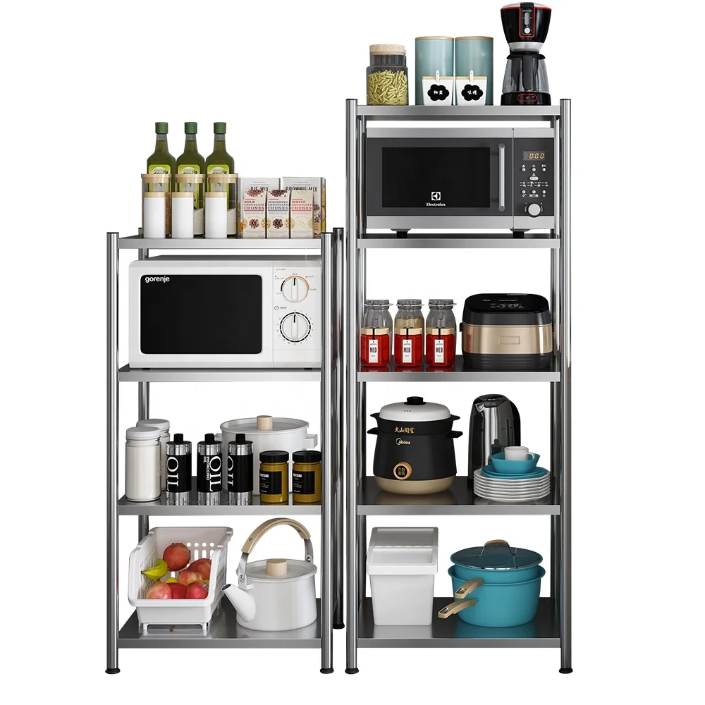 5-layer stainless steel floor-standing kitchen appliance microwave oven storage rack
5-layer stainless steel floor-standing kitchen appliance microwave oven storage rack