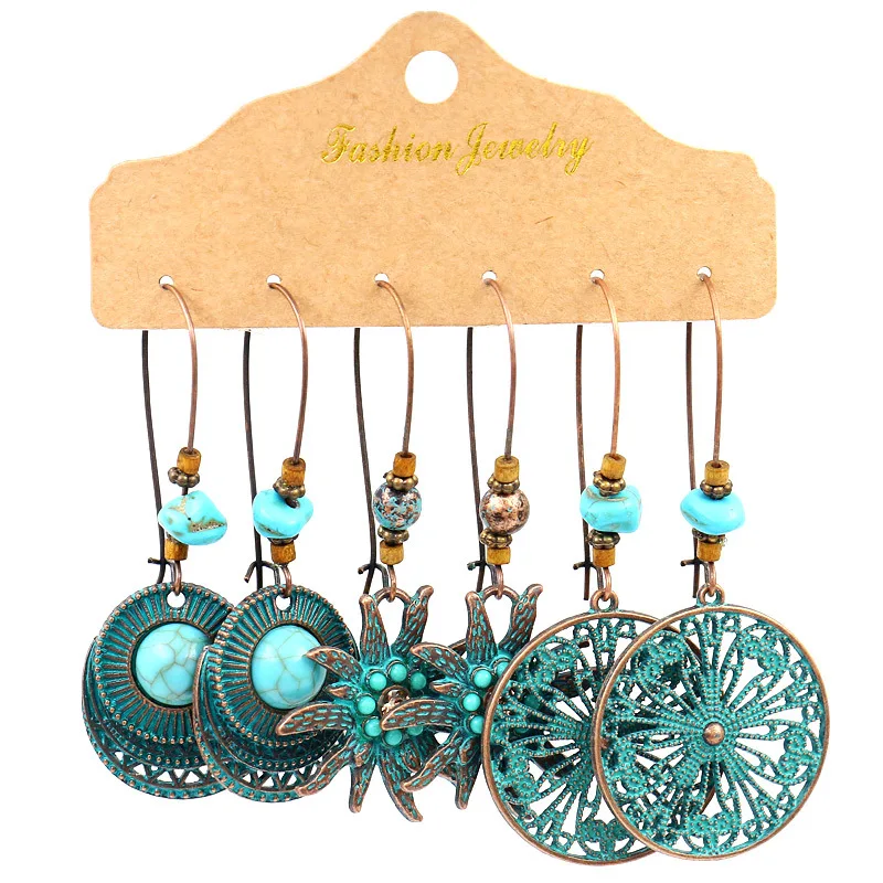 Boho Round Big Handmade Earrings Set for woman Geometry Hollow Decorative Pattern Drops of oil Drops of oil Tassel long Jewelry
Boho Round Big Handmade Earrings Set for woman Geometry Hollow Decorative Pattern Drops of oil Drops of oil Tassel long Jewelry