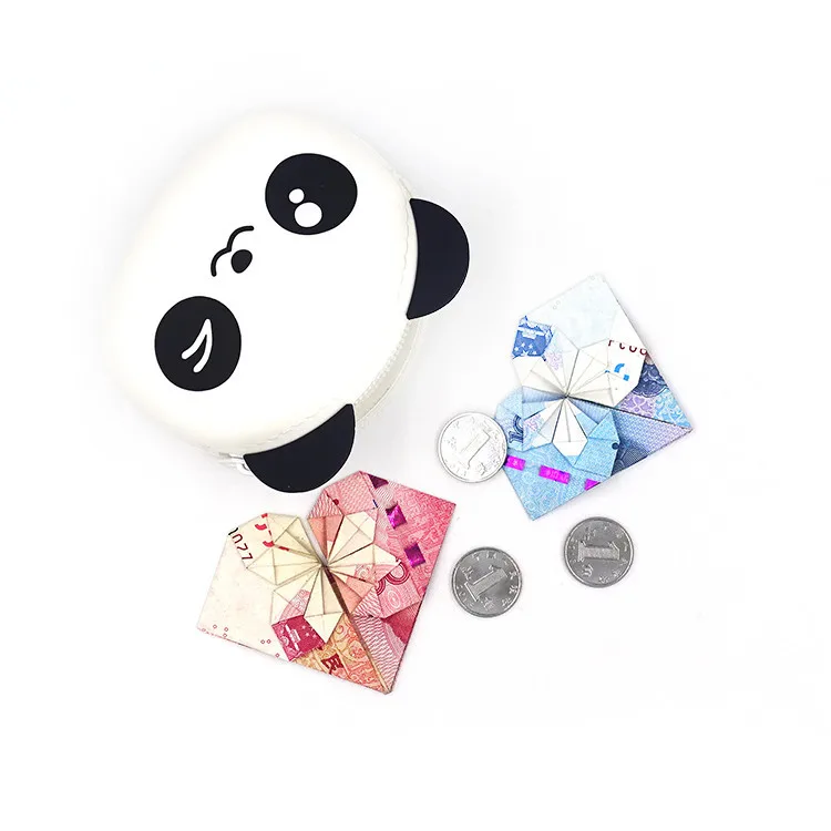 OEM Customize silicone Coin Purse Animal Panda style coin pouch silicone wallets Unisex fashion Zipper kids bag kids handbags, White or customized
OEM Customize silicone Coin Purse Animal Panda style coin pouch silicone wallets Unisex fashion Zipper kids bag kids handbags, White or customized