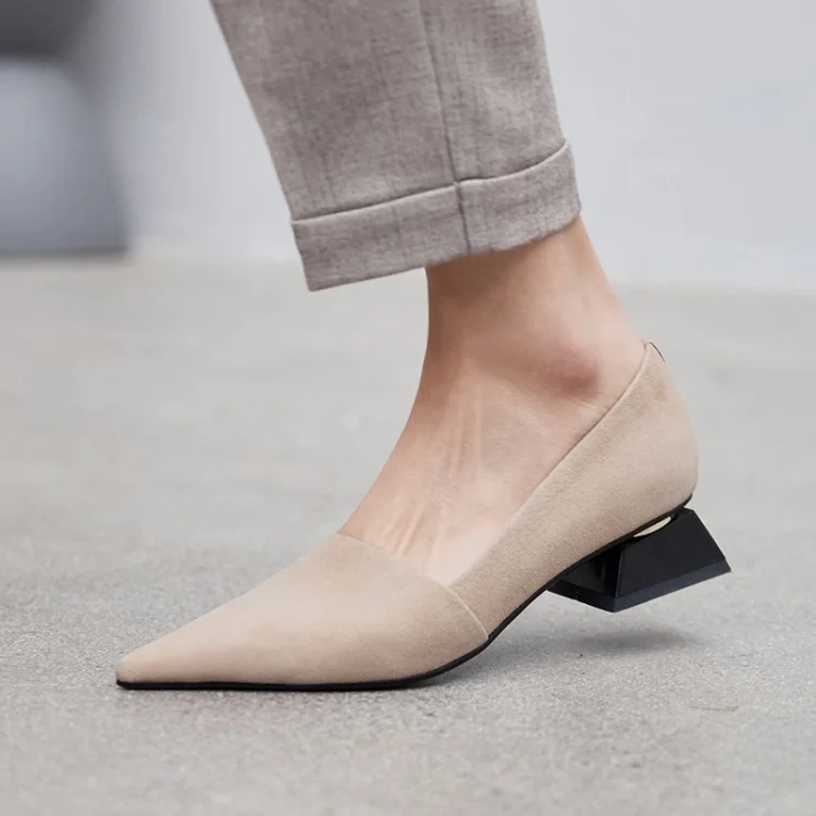designer shoes women famous brands low heel work pumps, Black/khaki
designer shoes women famous brands low heel work pumps, Black/khaki
