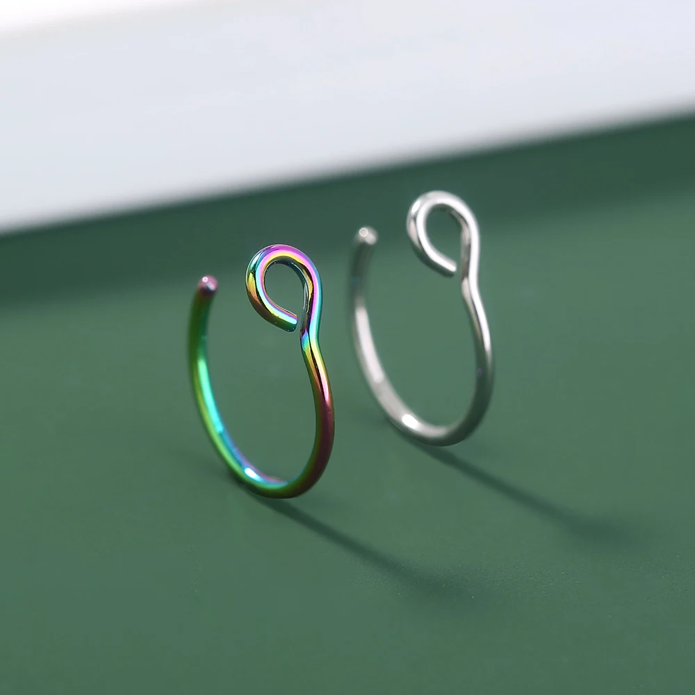 Stainless Steel Gradient And Silver C-Shaped Diamond Nose Ring Set Body Piercing Jewelry NON Piercing Nose Rings Body Jewelry
Stainless Steel Gradient And Silver C-Shaped Diamond Nose Ring Set Body Piercing Jewelry NON Piercing Nose Rings Body Jewelry