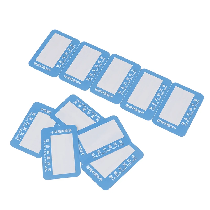10pcs Anti-Blue Light Test Card Test Light Glasses UV Test Accessories Card Blue Light Detection Card Generator Card And Temp
10pcs Anti-Blue Light Test Card Test Light Glasses UV Test Accessories Card Blue Light Detection Card Generator Card And Temp