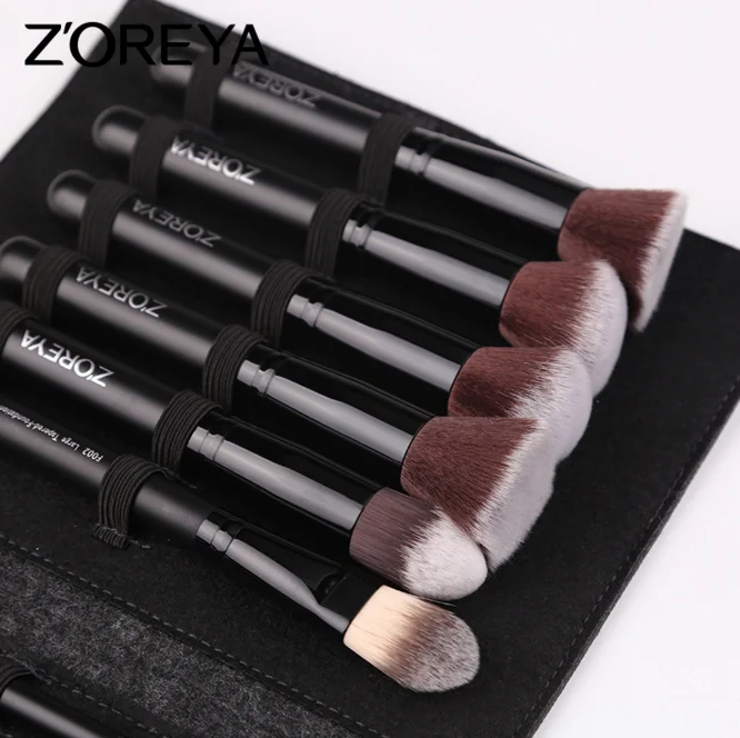 Makeup Brush 18Pcs Custom Natural Hair Makeup Brush Set OEM Service with Cosmetic Bag, Black
Makeup Brush 18Pcs Custom Natural Hair Makeup Brush Set OEM Service with Cosmetic Bag, Black
