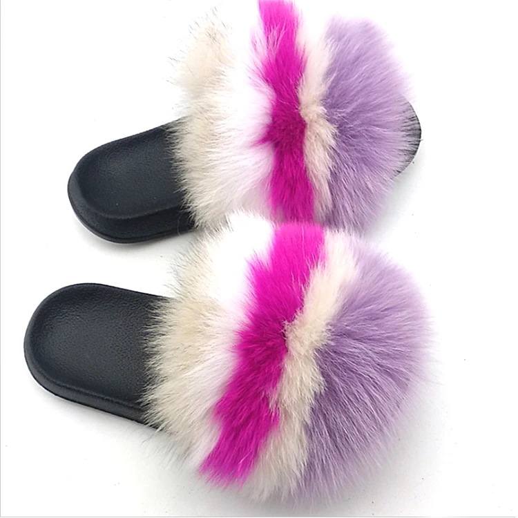 Wholesale summer fashion fur slides slippers women real genuine fox fur slides, Multi color single color
Wholesale summer fashion fur slides slippers women real genuine fox fur slides, Multi color single color