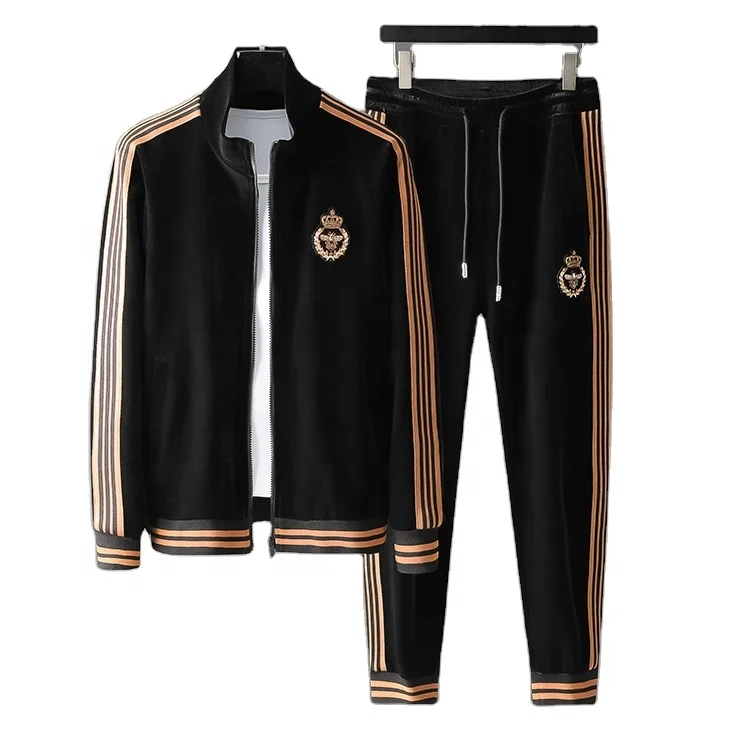 Men's new fashion 2020 autumn and winter plus velvet thick two-piece trendy gold velvet long-sleeved sweater jacket suit
Men's new fashion 2020 autumn and winter plus velvet thick two-piece trendy gold velvet long-sleeved sweater jacket suit