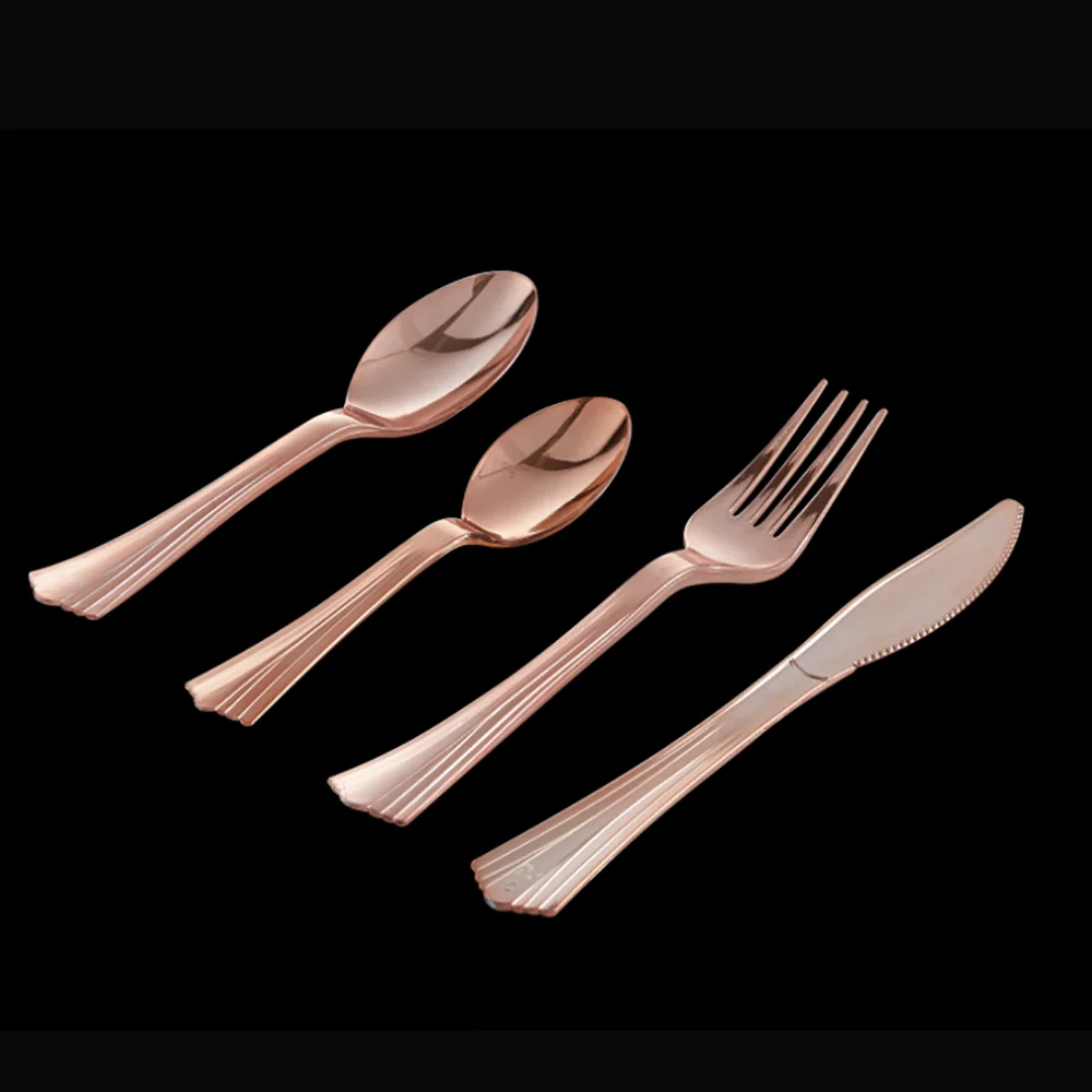 Cutlery Set Coated Plastic 4 Pieces Rose gold Fork Spoon Knife Home Kitchen Hotel Luxury Tableware Cutlery
Cutlery Set Coated Plastic 4 Pieces Rose gold Fork Spoon Knife Home Kitchen Hotel Luxury Tableware Cutlery
