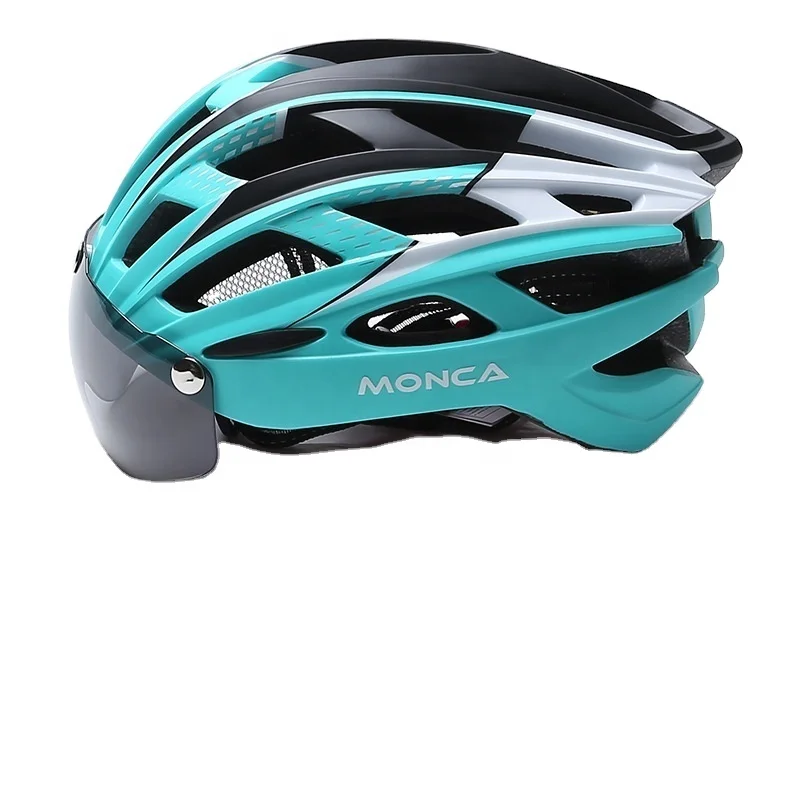 Auroral bicycle helmet for men and women with goggles on road mountain bike riding helmet equipment, Blue
Auroral bicycle helmet for men and women with goggles on road mountain bike riding helmet equipment, Blue
