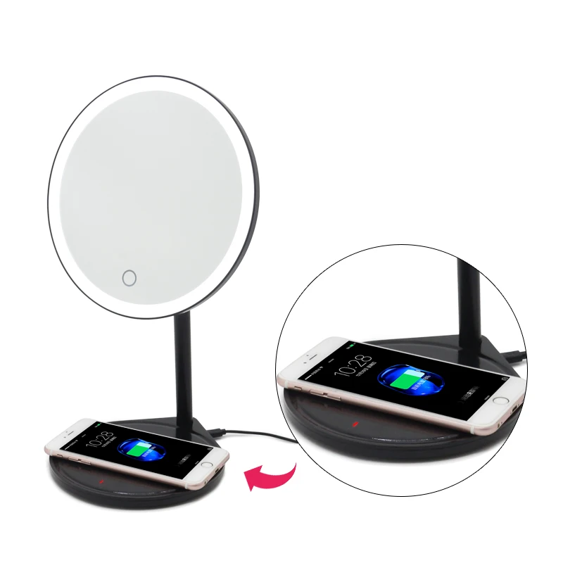 Classic style 3 in 1 LED table lamp makeup mirror wireless charger for QI standard mobile phone
Classic style 3 in 1 LED table lamp makeup mirror wireless charger for QI standard mobile phone