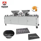 China high quality double row cup cake pan cake bakery machine production line