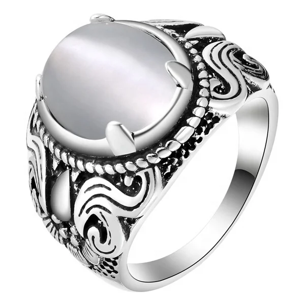 2020 fashion jewelry accessories men's opal ring silver gilded vintage style ring wholesale, Picture shows
2020 fashion jewelry accessories men's opal ring silver gilded vintage style ring wholesale, Picture shows