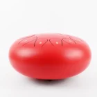 Gift 10inches 11tones Red Percussion-instrument Steel Tongue Drum For Christmas Gift