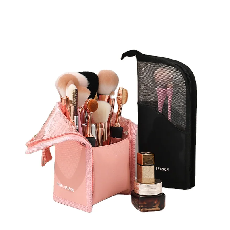 Freestanding small makeup brush holder stand up brush case Mesh Black PVC Cosmetic Bag makeup bag for brushes, Picture
Freestanding small makeup brush holder stand up brush case Mesh Black PVC Cosmetic Bag makeup bag for brushes, Picture