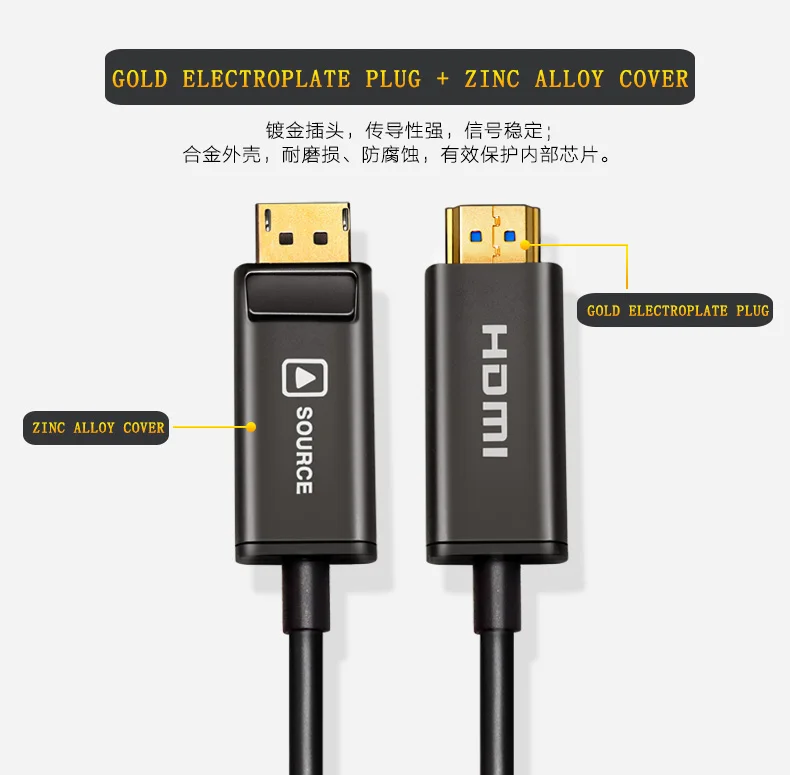Poshshine OEM High Quality Male To Male 4K 1080p DP To HDMI Adapter Cable - ANKUX.COM