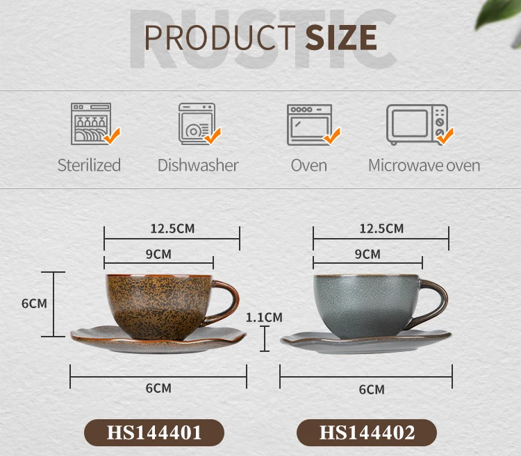 product-Two Eight-Rustic Two Eight Cup And Saucers, 2020 New ProductCoffee Cups And Saucers, High Te