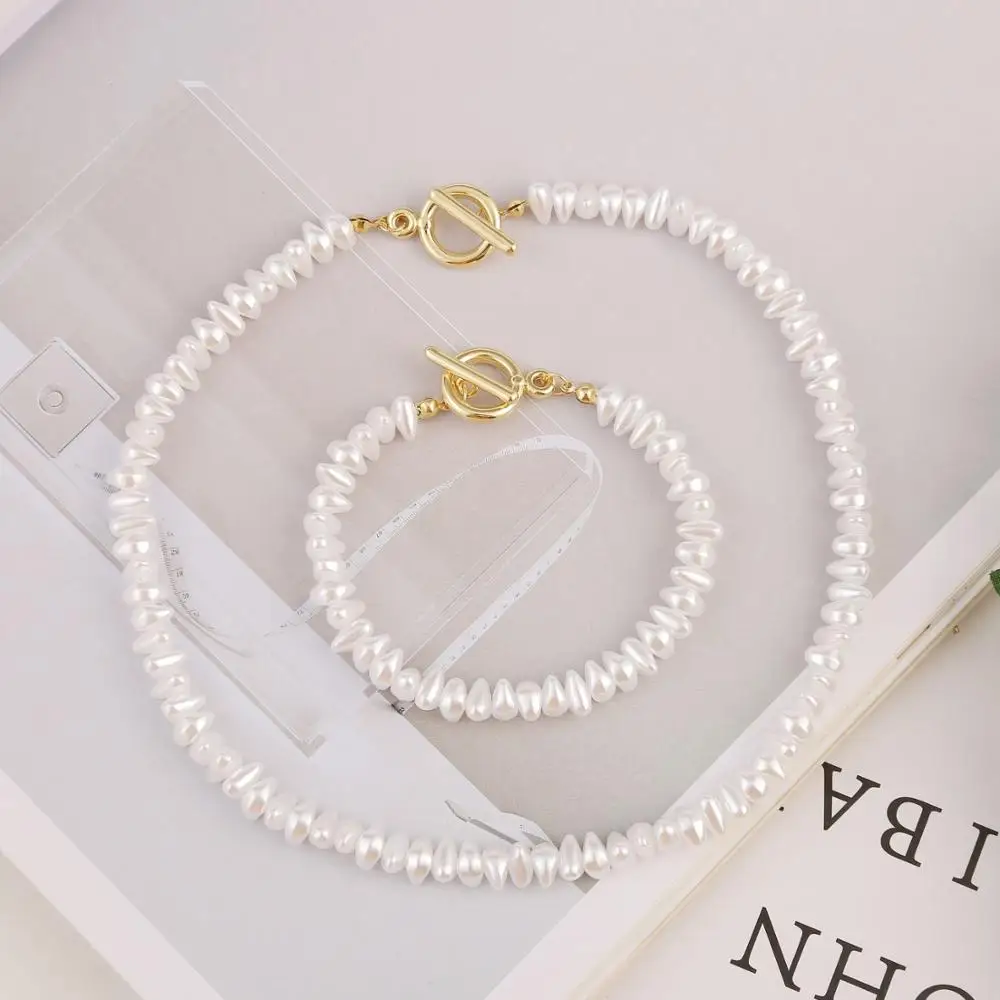 HOVANCI 2021 Individual Creative Handmade Pearl Necklace Irregular Imitation Pearl Necklace Bracelet Set for Beach Wedding
HOVANCI 2021 Individual Creative Handmade Pearl Necklace Irregular Imitation Pearl Necklace Bracelet Set for Beach Wedding