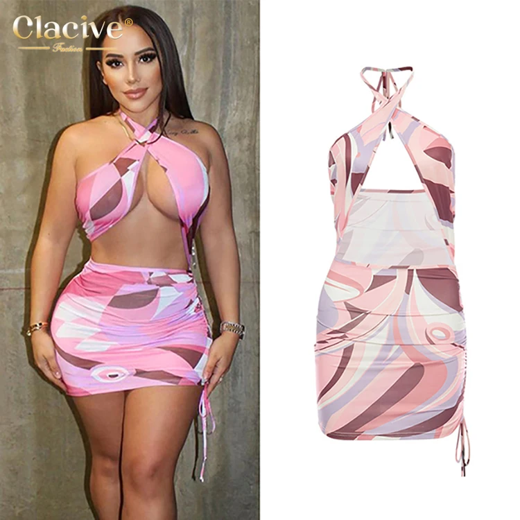Clacive Hot Sale Fashion Slim Hollow Out Sleeveless Lady Mini Dress Bodycon Printed Halter Sexy Dresses Women, Coloful,light blue,black,red,blue,orange
Clacive Hot Sale Fashion Slim Hollow Out Sleeveless Lady Mini Dress Bodycon Printed Halter Sexy Dresses Women, Coloful,light blue,black,red,blue,orange
