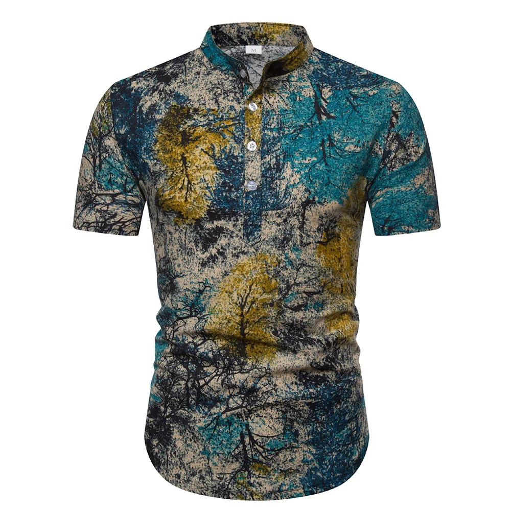 Wholesale 2019 Young Men's Short Sleeve Tree Allover Printing Pattern Design New Style Fashion Slim Mens Shirt, Picture color
Wholesale 2019 Young Men's Short Sleeve Tree Allover Printing Pattern Design New Style Fashion Slim Mens Shirt, Picture color