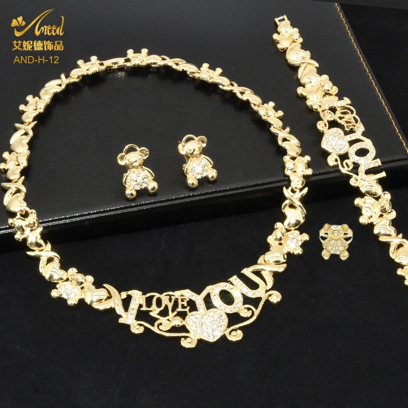 Heart luxury designer gold plated sets in 18k new arrivals for woman fashion and popular love lady pendent zinc jewelry set
Heart luxury designer gold plated sets in 18k new arrivals for woman fashion and popular love lady pendent zinc jewelry set