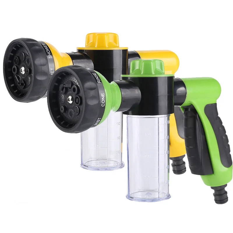 Hot Sell Adjustable 8 Spray Patterns Garden Hose Nozzle High Pressure Foam Spray Gun Foam Spray Nozzle Snow Foam Gun, Yellow/green
Hot Sell Adjustable 8 Spray Patterns Garden Hose Nozzle High Pressure Foam Spray Gun Foam Spray Nozzle Snow Foam Gun, Yellow/green