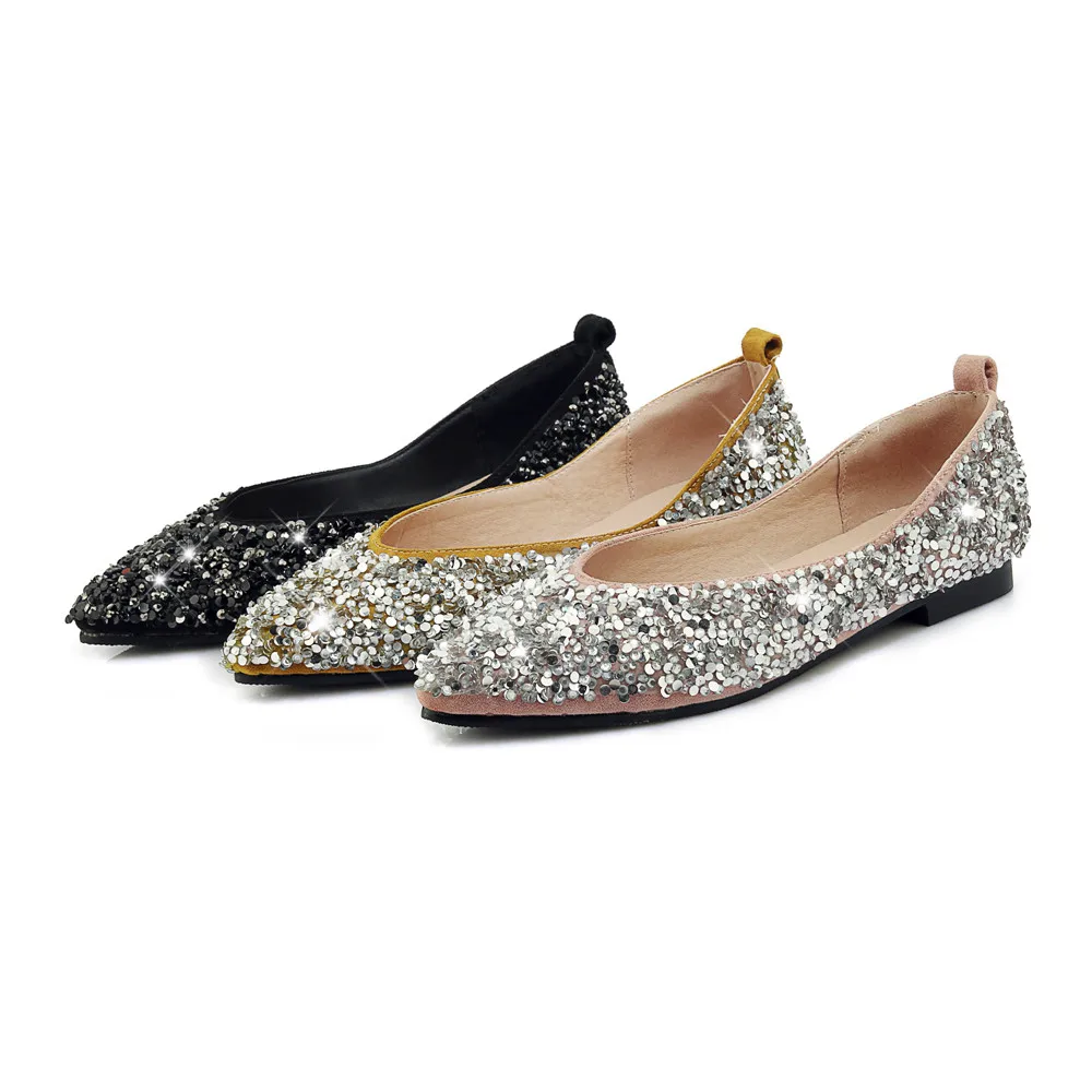 Shinny Glitter Pointed Toe Slip on Pumps Ballet Flats Loafers Ballerina Comfortable Casual Shoes Women Ladies Flat
Shinny Glitter Pointed Toe Slip on Pumps Ballet Flats Loafers Ballerina Comfortable Casual Shoes Women Ladies Flat