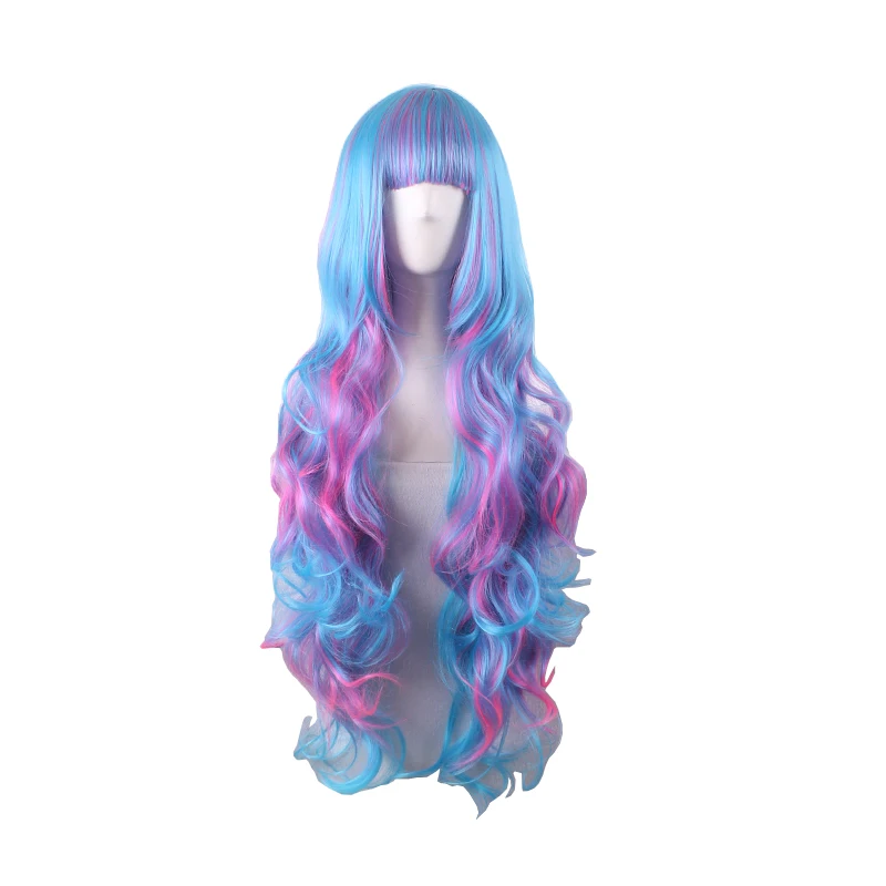 Long Wavy Heat Resistant Synthetic Hair Wigs For Women Rainbow Colored Cosplay Wig With Bangs
Long Wavy Heat Resistant Synthetic Hair Wigs For Women Rainbow Colored Cosplay Wig With Bangs
