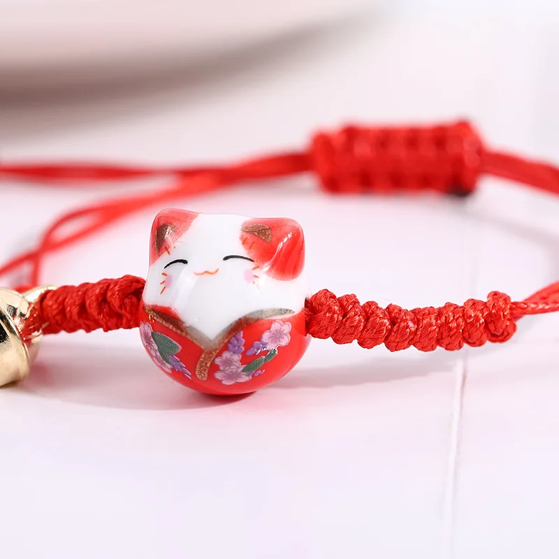 New Year Natal Year Hand Woven Ceramic Cat Braided Bracelet Handmade Jewelry Lucky Cat Ceramic Bell Bracelet, As pic show
New Year Natal Year Hand Woven Ceramic Cat Braided Bracelet Handmade Jewelry Lucky Cat Ceramic Bell Bracelet, As pic show
