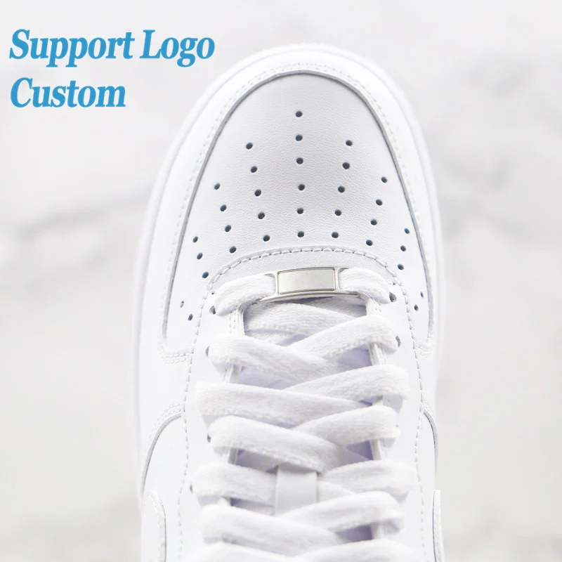 Wholesale Custom Logo Air Brand Fashion White Force 1 Rubber PU Sole Sneakers Men Shoes 
Wholesale Custom Logo Air Brand Fashion White Force 1 Rubber PU Sole Sneakers Men Shoes