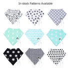 Hot Selling Baby Bib Embroidery Design Eating Bib Organic Baby Bandana Bib