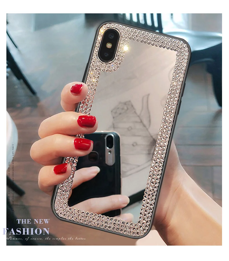 Luxury Diamond Mirror Makeup Phone Case For iphone 11 12 Pro Max XS Max Shockproof Soft TPU Phone Back Cover
Luxury Diamond Mirror Makeup Phone Case For iphone 11 12 Pro Max XS Max Shockproof Soft TPU Phone Back Cover