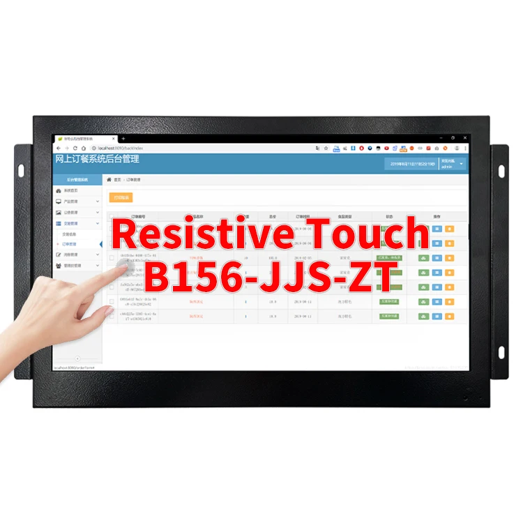 Wholesale Price Resistive Touch 15.6 inch LCD Monitor Screen Display with Rack-mounted Hanging ear Metal Case for industrial
Wholesale Price Resistive Touch 15.6 inch LCD Monitor Screen Display with Rack-mounted Hanging ear Metal Case for industrial