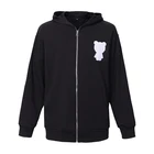 High Quality cotton hoodie zipper,black hoodies for man