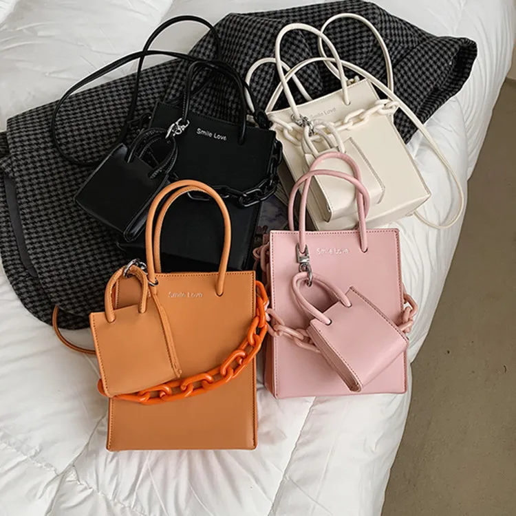 Wholesale 2 in 1 Small Purses Women Sling Bags Shoulder Pu Leather Handbags With Acrylic Handle
Wholesale 2 in 1 Small Purses Women Sling Bags Shoulder Pu Leather Handbags With Acrylic Handle
