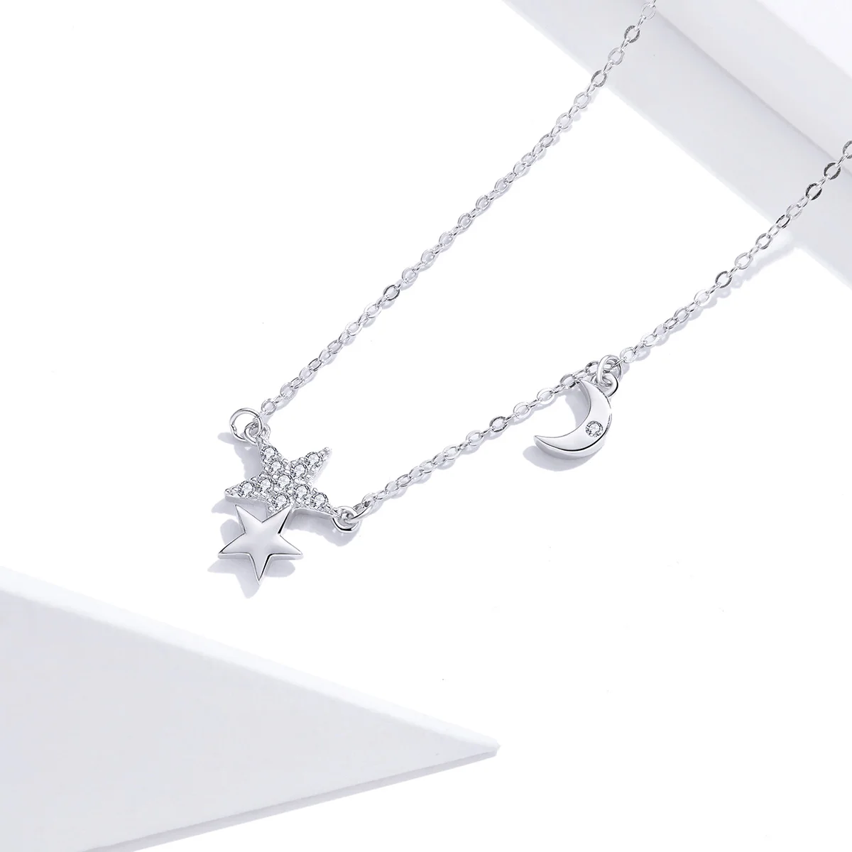 Good Quality Accessories Women Jewelry Pendant 925 Sterling Silver 45Cm Stars And Moon Link Chain Necklace For Ladies
Good Quality Accessories Women Jewelry Pendant 925 Sterling Silver 45Cm Stars And Moon Link Chain Necklace For Ladies