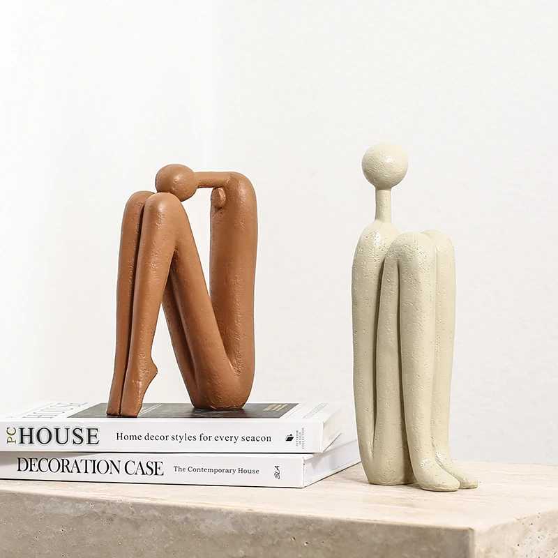 Modern minimalist model room living room display cabinet creative modern funny luxury decorative resin bookend statue, Yellow/orange
Modern minimalist model room living room display cabinet creative modern funny luxury decorative resin bookend statue, Yellow/orange