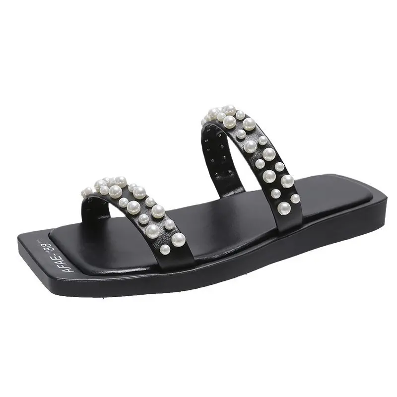 2021 New Arrival Summer Outdoor Casual Flat Slippers Square Head Pearl Open Toe Anti-Slip Ankle-Strap Slippers Flat For Ladies
2021 New Arrival Summer Outdoor Casual Flat Slippers Square Head Pearl Open Toe Anti-Slip Ankle-Strap Slippers Flat For Ladies