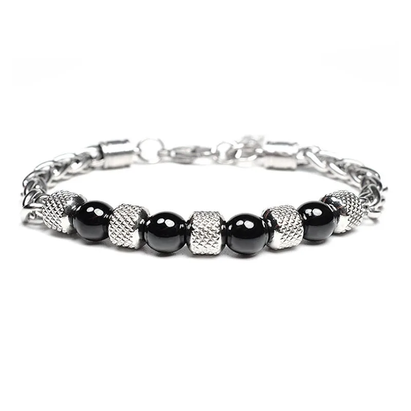 Personalized Tiger Eye Stone Men's Bracelet Titanium steel adjustable beaded bracelet, Like picture
Personalized Tiger Eye Stone Men's Bracelet Titanium steel adjustable beaded bracelet, Like picture
