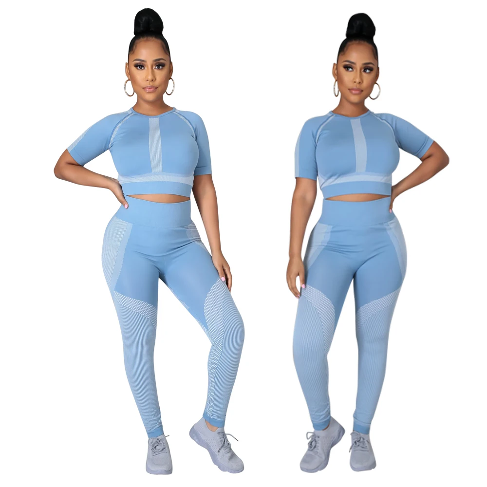 Foma LD9127 new fashion 2021 women wear casual short sleeve t-shirt top and pants high waist bodycon yoga sport 2 two piece set, 1 color
Foma LD9127 new fashion 2021 women wear casual short sleeve t-shirt top and pants high waist bodycon yoga sport 2 two piece set, 1 color