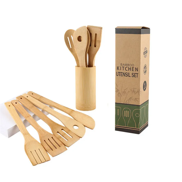 High Grade Organic Bamboo Kitchen Utensil Set Non Stick Pan Cooking Shovel Spatulas Set, Natural
High Grade Organic Bamboo Kitchen Utensil Set Non Stick Pan Cooking Shovel Spatulas Set, Natural