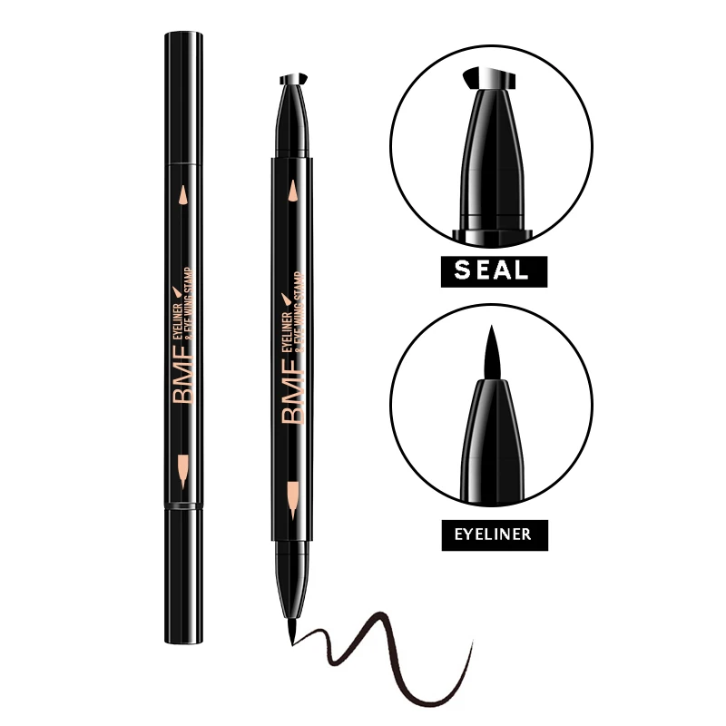 China Made Customized wing shape stamp eyeliner black liquid waterproof 2 in 1 stamp eyeliner
China Made Customized wing shape stamp eyeliner black liquid waterproof 2 in 1 stamp eyeliner