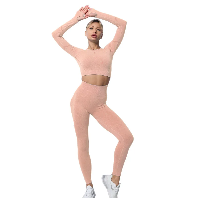 2021 new arrive Seamless knit yoga suit suit for autumn and winter sports quick-drying breathable fitness women set, Picture
2021 new arrive Seamless knit yoga suit suit for autumn and winter sports quick-drying breathable fitness women set, Picture