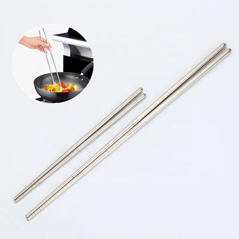 Chopsticks Reusable Metal Stainless Steel Chopsticks Extra Long Cooking Frying Noodle Chopsticks
Chopsticks Reusable Metal Stainless Steel Chopsticks Extra Long Cooking Frying Noodle Chopsticks