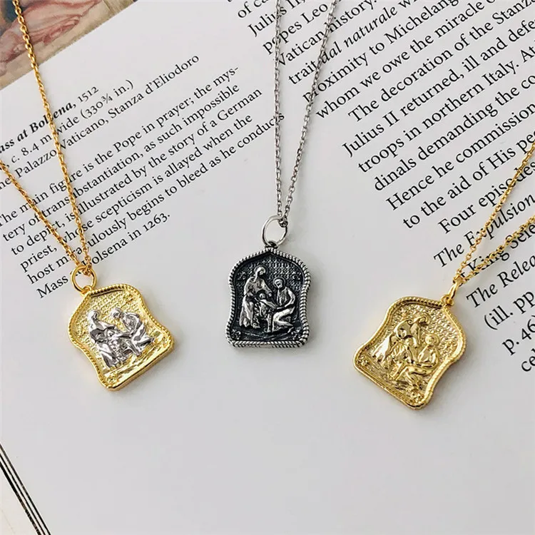 Women Fashion Vintage Simple Gold Chain 925 Sterling Silver Elegant Virgin Mary Necklace, Picture shows
Women Fashion Vintage Simple Gold Chain 925 Sterling Silver Elegant Virgin Mary Necklace, Picture shows