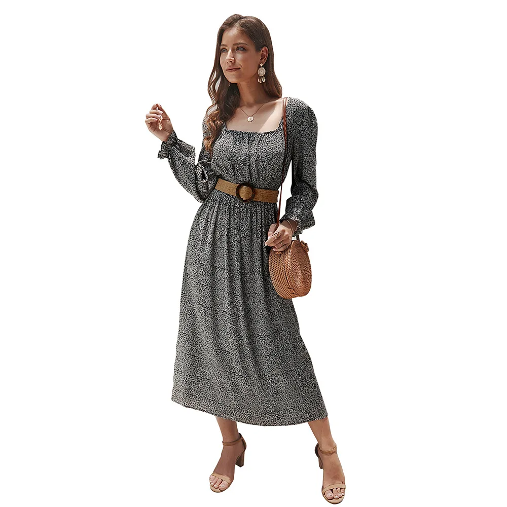 2022 New Fashion Belt Casual Print Loose Ladies Dress Floral Long Sleeve Elegant Square Neck Long Dress
2022 New Fashion Belt Casual Print Loose Ladies Dress Floral Long Sleeve Elegant Square Neck Long Dress